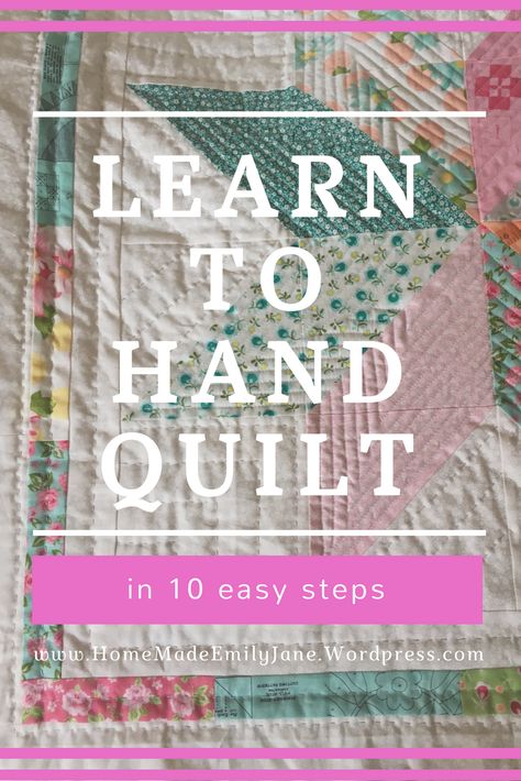 How To Hand Quilt, Easy Hand Quilting, Quilt By Hand, Hand Quilting Technique, Quilting By Hand, Hand Quilting Designs, Hand Pieced Quilts, Hand Quilting Patterns, Beginning Quilting