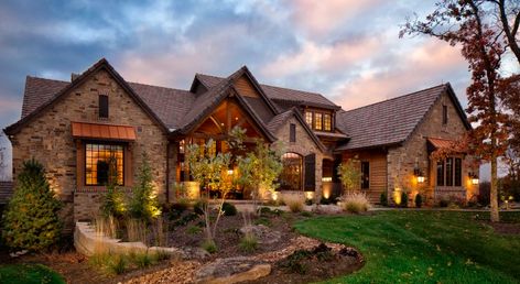 Rock and Cedar Siding Dream Home Rustic House Exterior, Rustic Home Exterior, Mountain Home Exterior, Stone Exterior Houses, Timber Homes, Rustic House Plans, Building Process, Mountain House Plans, Casas Coloniales