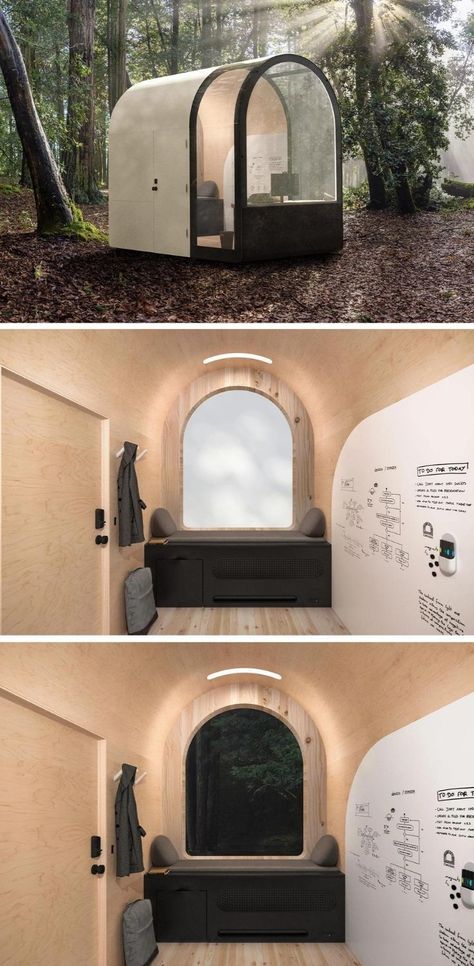 Pod Design Architecture, Home Office Pod, Pods Architecture, Pods Design, Work Pod, Work Pods, Nap Pod, Eco Pods, Personal Office