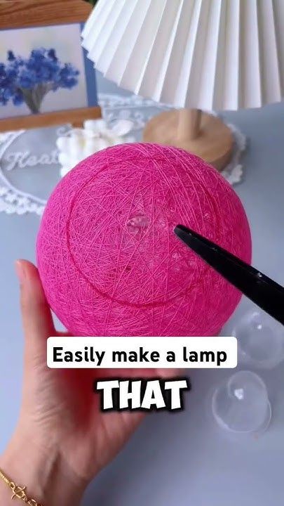 Easily make a lamp #diycrafts #lamp #balloon #craft #simple #simplediy Diy Lamp Craft, Balloon Lamp Diy, How To Make A Lampshade, Light Bulb Hot Air Balloon, Lamp Without Electricity, Balloon Lampshade, Home Made Lamps, Lamp Design Diy, Lamp Balloon