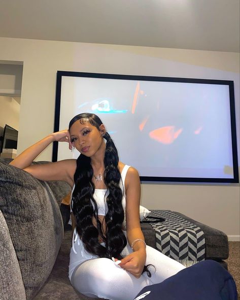 Two Ponytail Hairstyles, Slick Ponytail, Da Brat, Weave Ponytail Hairstyles, Sleek Ponytail Hairstyles, Weave Ponytail, Big Box Braids Hairstyles, Birthday Hairstyles, Feed In Braids Hairstyles