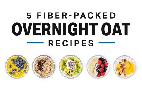 Overnight oats are the perfect high-fiber, budget-friendly, time-saving breakfast. Fiber Overnight Oats, High Fiber Breakfast, Oat Fiber, Baked Oatmeal Recipes, Overnight Oatmeal, High Fiber Foods, Overnight Oats Recipe, Fiber Foods, Oats Recipes