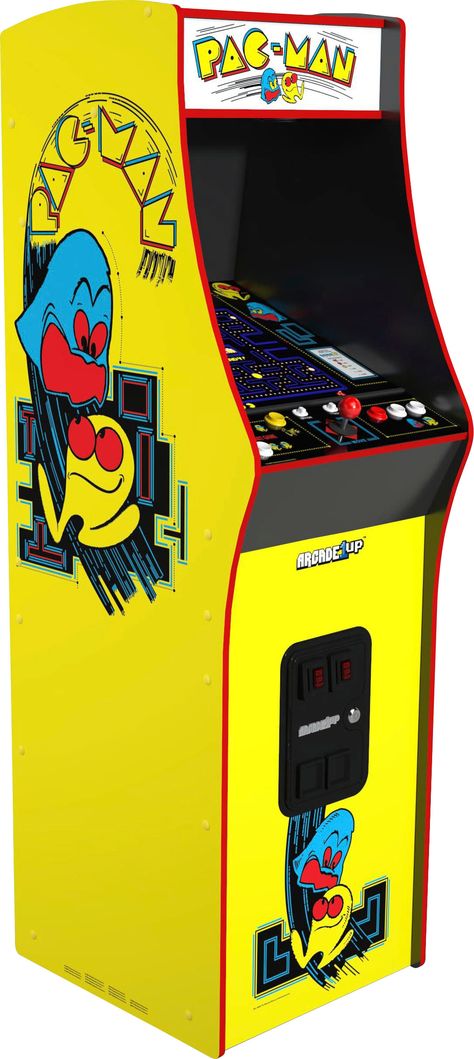 Arcade1Up PAC-MAN Deluxe Arcade Machine Yellow PAC-A-302111 - Best Buy Cabinet Man, Arcade 1up, Pacman Game, Pacman Arcade, Tablet Amazon, Sleek Cabinet, Kid Decor, Galaxy Tablet, Bandai Namco Entertainment