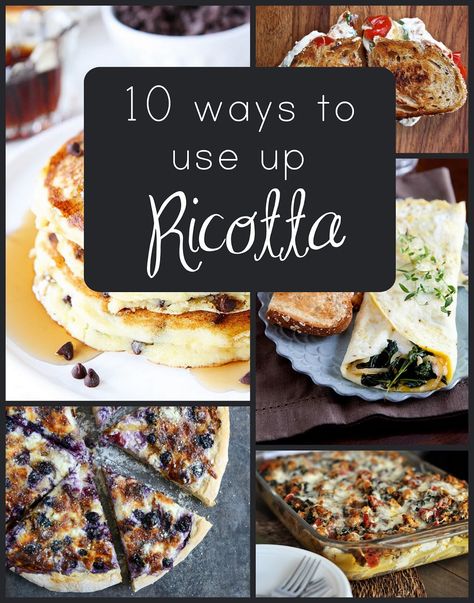 Everyday Reading - Practical Family Living for Book Loving Parents: 10 Ways to Use Up Ricotta Cheese Use Up Ricotta Cheese, Recipes Using Ricotta Cheese, Recipe Using Ricotta, Ricotta Cheese Recipes, Ricotta Recipes, Recipe Cookbook, Nikko, Food Tips, Ricotta Cheese