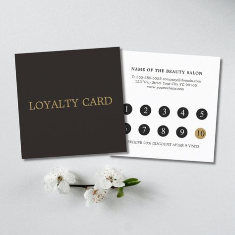 Esthetician Supplies, Loyalty Card Design, Business Cards Simple, Loyalty Cards, Branding And Marketing, Elegant Beauty, Gym Ideas, Professional Image, Loyalty Card