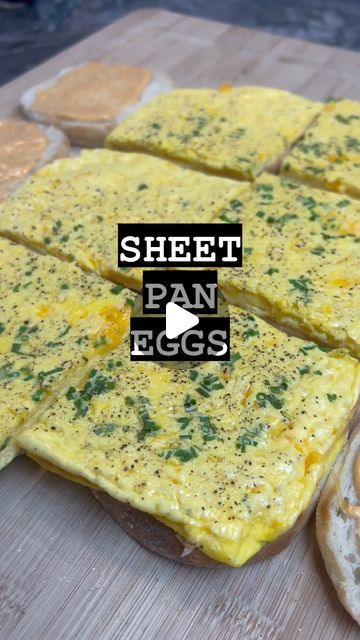 Tom Walsh on Instagram: "Sheet Pan Eggs - the easiest method to bulk prep egg patties for breakfast sandwiches  Per egg patty: 100 Cals 10g Protein 1g Carbs 6g Fat  Ingredients I used: 6 eggs 90g Blended cottage cheese 30g 2% cheddar cheese 5g parmigiano reggiano  Salt, garlic, pepper, chives   Add to a quarter size sheet pan lined with parchment paper - bake at 400 for ~8-10 mins. Slice in to 6 patties  Add in any spices, veggies, or meats that you prefer - this is a highly customizable recipe format  If you want to sub in egg whites for some of the eggs - sub ~70g egg whites per egg  #foodie #recipe #healthyrecipe #easyrecipe #iifym #flexibledieting #highprotein #highproteinrecipes #proteinrecipes #lowcalorierecipes #instafood #countingcalories #trackingmacros #ww #fitness #fitfood #stea Egg Patty, Egg Patties, Sheet Pan Eggs, Blended Cottage Cheese, Recipe Format, Egg Sandwich Breakfast, Cottage Cheese Eggs, Parchment Paper Baking, Breakfast Sandwiches