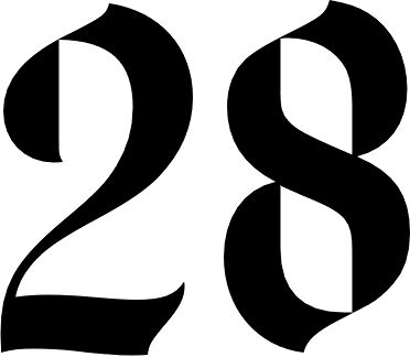 Preview Image 28 Aesthetic Number, 8 Number Design Art, 28 Number Design, Sign Lettering Fonts, Old English Style, Barbed Wire Tattoos, Numbers Typography, Body Tattoo Design, Music Theory Guitar