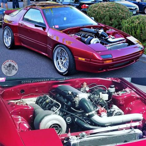 Turbo LSX swapped Mazda RX7 FC🤘🏼 I bet the Rotary boys aren’t happy about this one! Built by @lsx_7 @engine_swaps #engineswap 13b Rotary Engine, Rx7 Rotary Engine, 2jz Engine, Rx7 Fc, Jdm Cars Engine, Rotary Engine, V8 Supercharged Engine, Engine Swap, Mazda Rx7