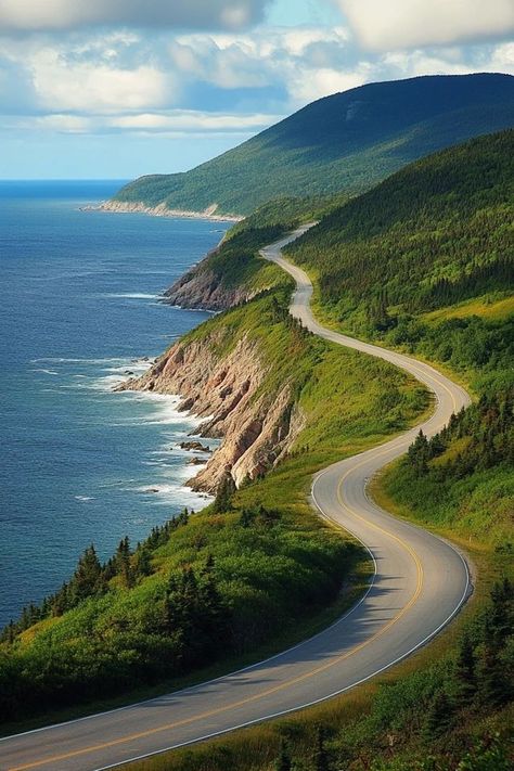 "🍁🚗 Experience the Cabot Trail in Nova Scotia! Enjoy stunning coastal views, charming villages, and vibrant fall colors on this scenic drive through Canada’s maritime beauty. 🌊🍂 #CabotTrail #NovaScotia #ScenicDrive" Cabot Trail Nova Scotia, Cabot Trail, Nova Scotia Canada, Drive Through, Scenic Drive, Nova Scotia, Fall Colors, Road Trip, Drive