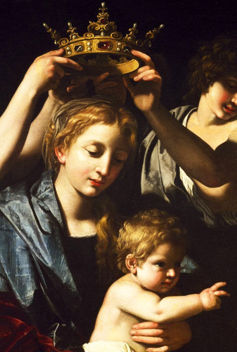 Bartolomeo Cavarozzi. Detail from Virgin and Child with Angels, 1620. A Child, A Woman, Queen