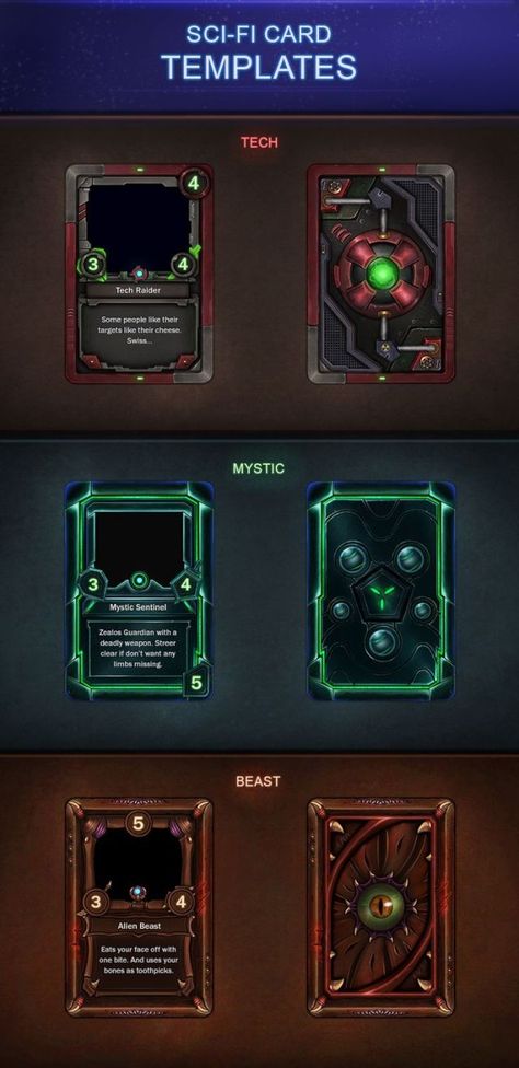 Trading Card Game Template - FREE DOWNLOAD Sci Fi Card Design, Card Game Design Ideas, Tcg Card Design, Trading Card Design, Pokemon Card Template, Baseball Card Template, Trading Card Template, Card Game Design, Game Card Design