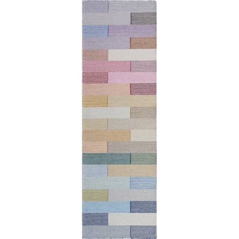 CompanyC Handwoven Wool Patchwork Area Rug In Green/Pink/Brown | Perigold Wool Patchwork, Rugs Direct, Blue Gray Area Rug, Kids Area Rugs, Multi Rug, Spring Decorating, Kids Area, Rug Direct, Gray Area Rug