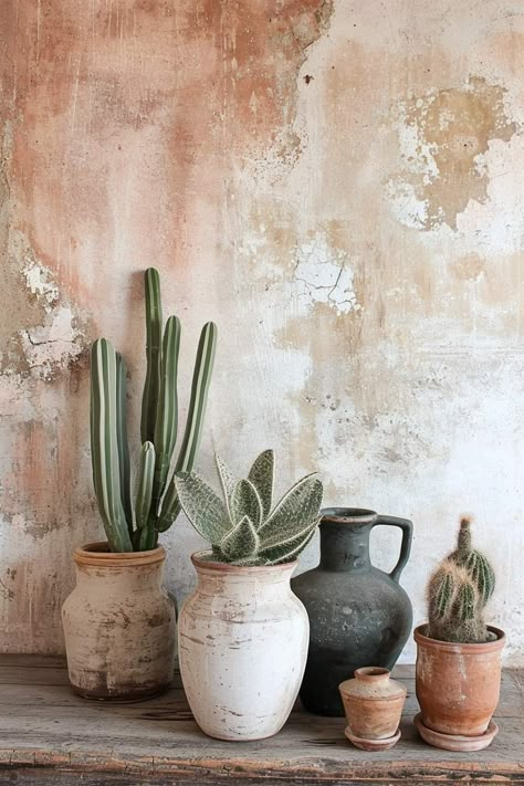 Old Wall, Decorating Inspiration, Cactus Garden, Decoration Inspiration, Cactus And Succulents, Scandinavian Home, Dream Home Design, Plant Life, Home Home