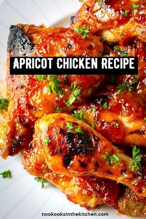 Apricot Jam Chicken Recipe, Apricot Chicken Thighs, Jam Chicken, Russian Chicken, Brine Recipes, Apricot Chicken Recipes, Onion Soup Mix Recipe, Catalina Dressing, Apricot Jam Recipes