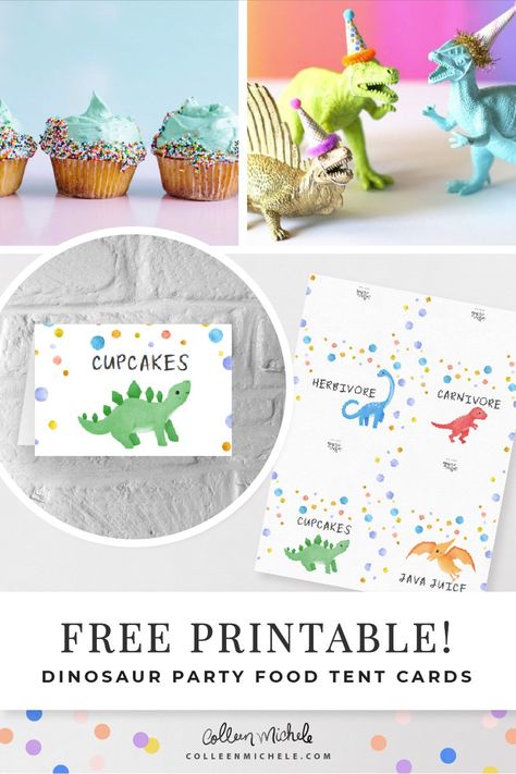 Free Dinosaur Printables, Dinosaur Birthday Party Food, Dinosaur Birthday Party Ideas, Dinosaur Party Food, Dinosaur Themed Party, Dinosaur Food, Combined Birthday Parties, Dinosaur Printables, Dinosaur Themed Birthday Party