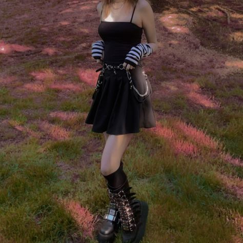 Alt mall goth Goth Gloves Outfit, Thigh Highs Outfit Alt, Striped Socks Outfit Goth, Gothic Black Thigh High Hosiery, Edgy Black Thigh-high Tights, Goth Gloves, Gothic Black Thigh-high Hosiery, Gloves Outfit, Striped Gloves