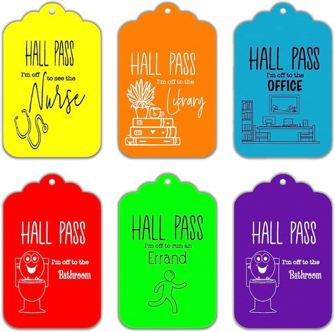 Amazon.com: ABAMERICA Hall Passes For Classrooms With Breakaway Lanyard, Bathroom Passes For Classroom Designed In Usa With Acrylic Plate Lifetime Quality Assurance Teaher Classroom Must Haves : Office Products Bathroom Passes For Classroom, Restroom Pass, Classroom Passes, Classroom Must Haves, Bathroom Pass, Stars Classroom, Teacher Must Haves, Hall Pass, Middle Schoolers