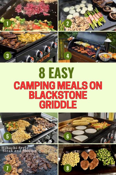 Elevate your camping experience with these Easy Camping Meals on Blackstone Griddle! From breakfast biscuits to dinner, these to go recipes are perfect for outdoor cooking. Enjoy delicious meals under the open sky with the convenience of the Blackstone Griddle. Camping With Blackstone, Camping Meals On Blackstone Grill, Camping Dinners On Blackstone, Camping Food Blackstone, Camping Griddle Recipes, Biscuits On The Blackstone, Blackstone Camping Meals Dinner, Black Stone Camping Recipes, Camping Meals Using Blackstone