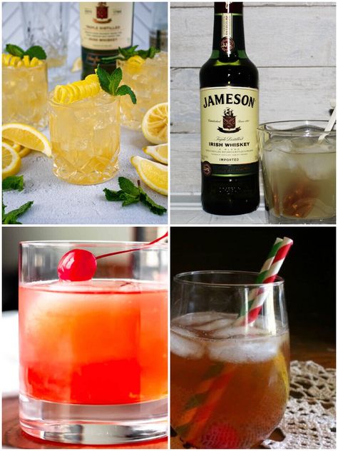 10 Jameson Summer Cocktails to Keep Your Spirits High! Jameson Drinks, Drinks With Sprite, Jameson Cocktails, Fishbowl Drink, Whiskey Soda, Irish Cocktails, Hard Drinks, Summer Punch, Jameson Whiskey