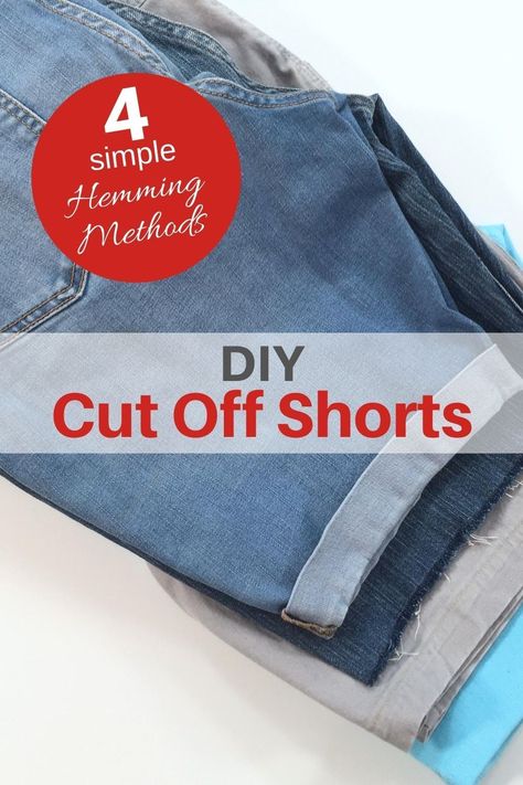 Diy Cut Off Shorts, Sewing With Fleece, Making Jean Shorts, Upcycle Pants, Pants Into Shorts, Diy Cutoffs, Instant Pot Rice, Diy Pants, Unique Jeans