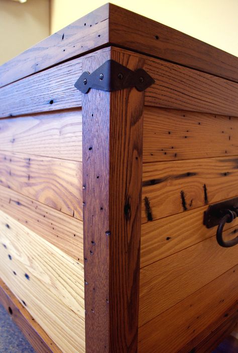 Wormy Chestnut Walls, Modern Cedar Chest, Adding Legs To Cedar Chest, Red Cedar Chest, Amish Trunk, Walnut Blanket Chest, Wormy Chestnut, Bench Stool, Outside World