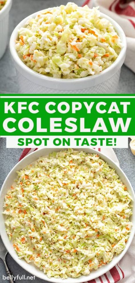 Labor Day Dinner Ideas, Labor Day Side Dish Recipes, Labor Day Food Ideas, Copycat Kfc Coleslaw, Copycat Kfc, Best Coleslaw Recipe, Kfc Coleslaw Recipe, Coleslaw Recipe Easy, Slaw Dressing