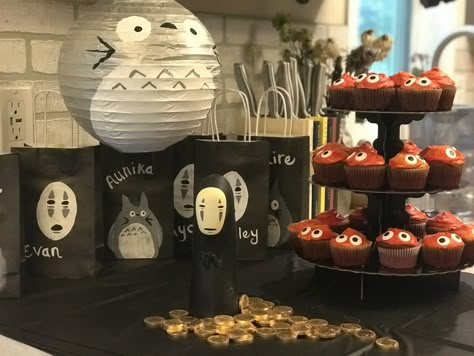 Chloe’s Studio Ghibli Birthday party Ghibli Party Decorations, Studio Ghibli Party Decorations, Ghibli Birthday Party, Studio Ghibli Birthday Party, Studio Ghibli Birthday, Ghibli Birthday, Totoro Crafts, Studio Ghibli Party, Totoro Party