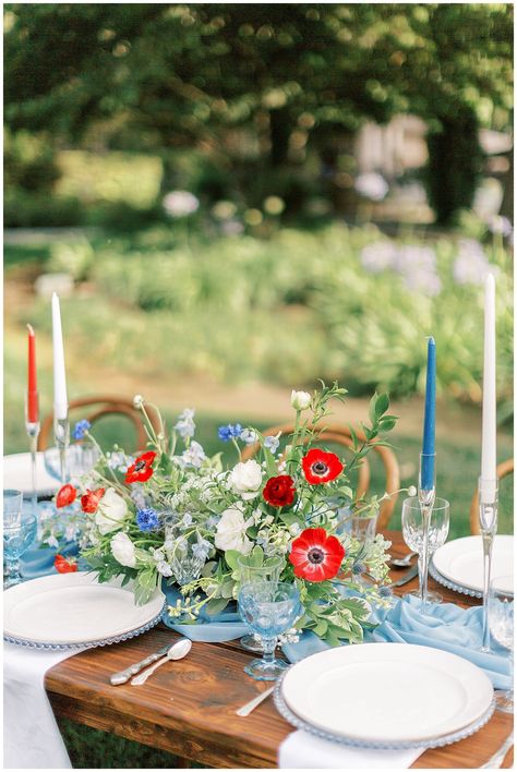 #weddingphotographer #weddingphotos #fresnoweddingphotographer #californiaphotographer #californiawedding #fallwedding #weddingideas #weddinginspo #summerwedding #redwhiteandblue #americanawedding #americanvibes #redwhiteandbluewedding #elegantwedding July 4 Wedding Ideas, July 4 Wedding, Red White And Blue Wedding Decorations, American Themed Wedding, Fourth Of July Wedding Ideas, Red White And Blue Wedding Theme, Patriotic Wedding Ideas, Red And Blue Wedding Theme, Red And Blue Decor