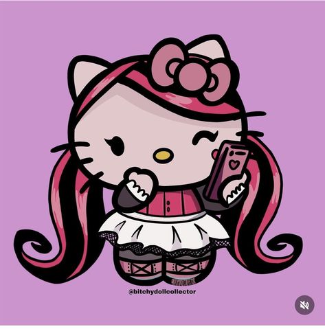 Cute To Draw, Scarie Movie, Hello Kitty Halloween Wallpaper, Hello Kitty Wallpaper Hd, Images Hello Kitty, Arte Monster High, Monster High Pictures, Walpaper Hello Kitty, Kitty Drawing