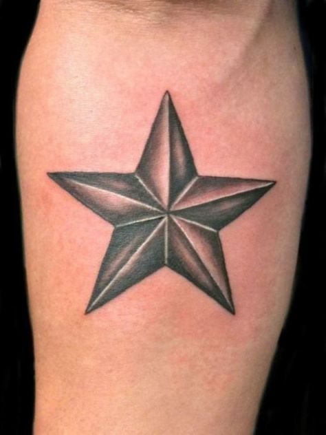 Star tattoos can be nice and unique delegate of your inner personality and conviction. Star tattoo designs look cool and they are a good preference for... 3d Star Tattoo, Elbow Star Tattoo, Star Tattoos For Men, Nautical Star Tattoos, Star Tattoo Meaning, Nautical Star, Star Tattoo Designs, Best Tattoos For Women, Star Tattoo