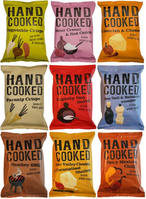 Here's some more cool snack packaging Anastasia. Marks & Spencer Handcooked crisps Parsnip Crisps, Photo Packaging, Snacks Packaging, Interesting Packaging, Chip Packaging, Packaging Snack, Mr Cup, Snack Brands, Packaged Snacks