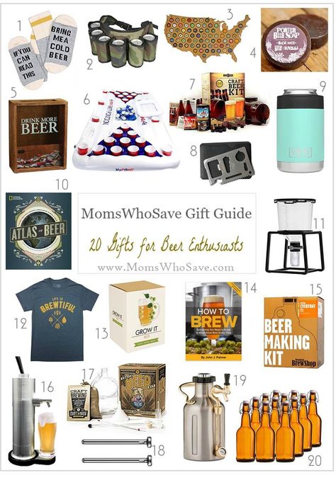 Gift Guide -- 20 Gifts for Beer Enthusiasts | MomsWhoSave.com  #beer #gifts #holidays #Christmas #deals Craft Beer Gifts, Beer Kit, Beer Soap, Beer Party, Gifts For Beer Lovers, 20 Gifts, How To Make Beer, Beer Gifts, Beer Label