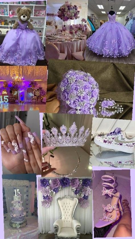 Princess Quinceanera Theme, Rapunzel Quinceanera Theme, Rapunzel Wedding Theme, Purple Quinceanera Theme, Lavender Quinceanera, Purple Sweet 16, Rapunzel Wedding, Quinceanera Bouquet, Sweet 15 Party Ideas Quinceanera