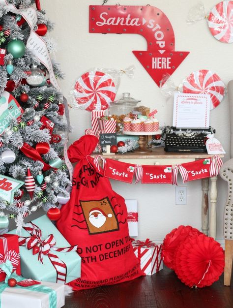 Santa Letter Writing Party | Fun365 Letters To Santa Party Ideas, Letters To Santa Decor, Letter To Santa Sign, Letters To Santa Station, Letter To Santa Ornament, Santa Letter Writing, Christmas Traditions Kids, Personalized Letters From Santa, Green Baby Shower