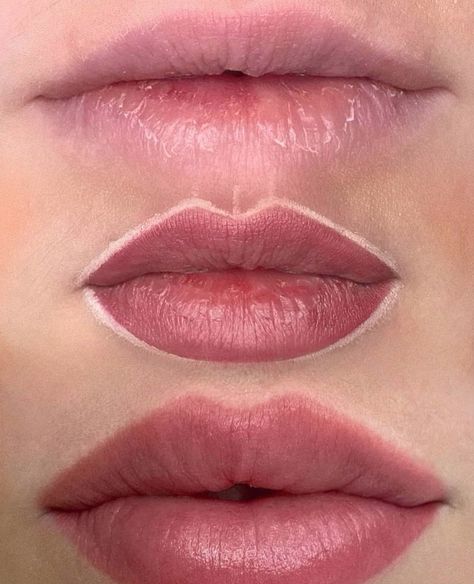 Lip Blushing | Gloss & Go | Tracie Giles London Exclusive Tv Makeup Looks, Lip Blush Permanent Makeup, Lip Blush Natural, Lip Tattoo Makeup, Semi Permanent Lip Blush, Natural Lip Tattoo, Lip Blush Color Chart, Natural Lip Blushing, Naturally Red Lips