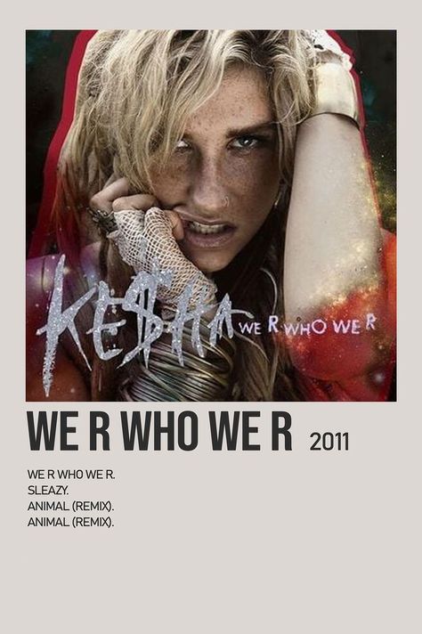 minimalist album poster we r who we r alternative album poster kesha alternate album poster ke$ha Minimalist Album Poster, Kesha, City Life, Wall Collage, Movie Posters, Film Posters