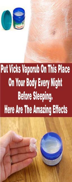 PUT VICKS VAPORUB ON THIS PLACE ON YOUR BODY EVERY NIGHT. HERE ARE THE AMAZING EFFECTS Vapor Rub Uses, Exercise Challenges, Vicks Vapor Rub, Vicks Vapor, Vicks Vaporub Uses, Uses For Vicks, Vapor Rub, Baking Soda Shampoo, Vicks Vaporub