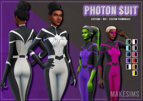 Suit Gloves, Alien Clothes, Superhero Suits, Alien Costume, Tumblr Sims 4, Harley Quinn Costume, Play Sims, Super Hero Outfits, Sims 4 Dresses