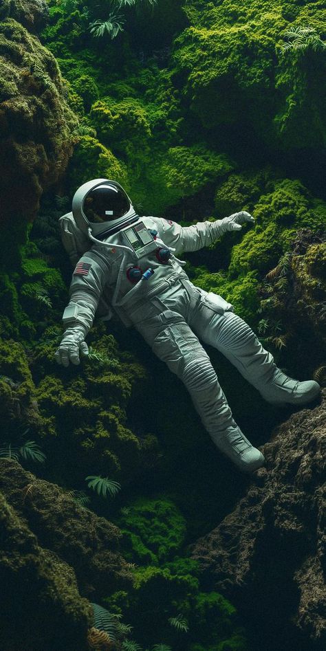 Green Astronaut Wallpaper, Space Walk, Space Art Gallery, Light Portrait, Astronaut Wallpaper, Adidas Wallpapers, Space Phone Wallpaper, Astronaut Art, Space Artwork