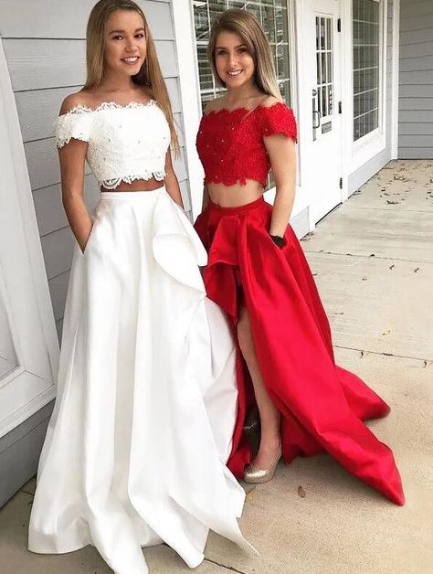 Red two piece outfit