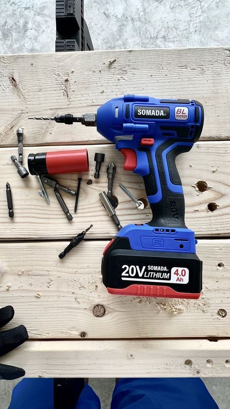 Unleash the power of precision with the SOMADA Cordless Power Impact Wrench 🔧⚡️ Elevate your DIY game with this 1/2 Impact Gun, a game-changer for effortless drilling and screwing. 🛠️ Equipped with a mighty 20V 4.0A Li-ion Battery and a fast charger, it's a tool kit that means business. ⚙️ The built-in 1/4 socket in the anvil ensures versatility in every project. Whether you're a pro or a DIY enthusiast, this Electric Impact Driver is your go-to for efficient and reliable performance. 💪🏽 Impact Driver, Diy Games, Impact Wrench, Fast Charger, Li-ion Battery, Tool Kit, Wrench, Built In, Electricity