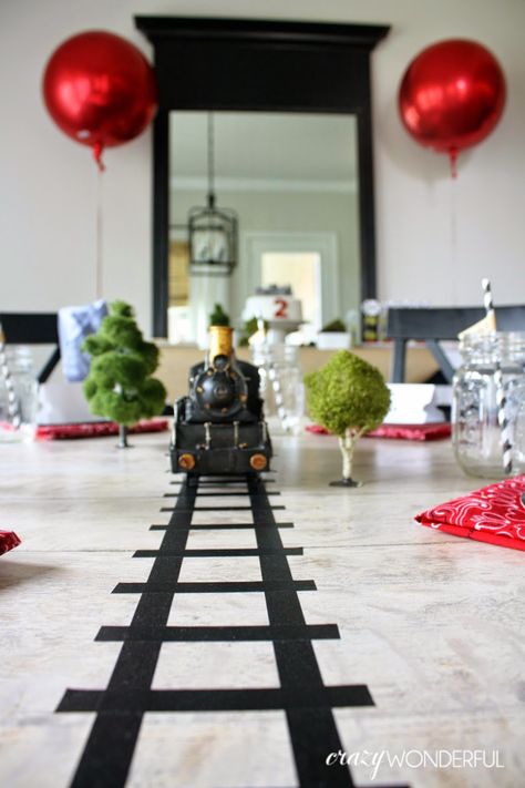 Train Theme Party, Train Birthday Theme, Train Party Favors, Diy Birthday Gifts For Him, Train Party Decorations, Train Theme Birthday Party, Polar Express Party, People Traveling, Transportation Party