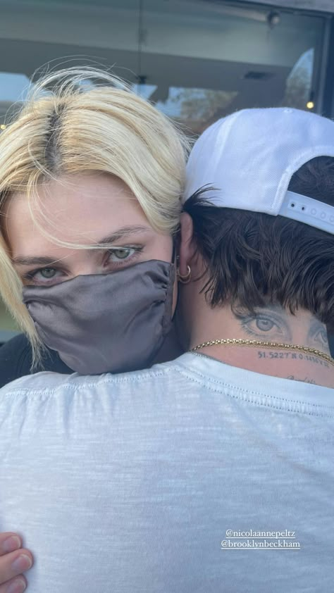 Brooklyn Beckham And Nicola Peltz, Simbols Tattoo, Justin Campbell, Really Bad Tattoos, Rich Girl Style, Casual Leather Jacket Outfit, Nicola Peltz, Nicolas Peltz, Brooklyn Beckham