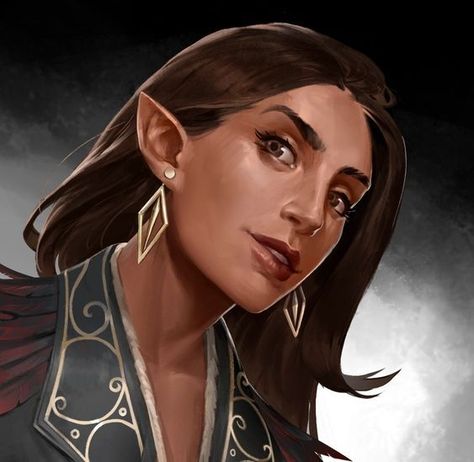 Elf Noblewoman, Dnd Character Portraits, Half Elf Female, Dnd Party, Elf Female, Dnd Elves, Half Elf, Elf Characters, Everywhere I Go