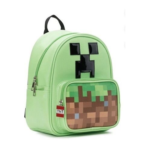 Minecraft Creeper Mini Dome Backpack, Green NWT Minecraft Bag, Minecraft Merch, Minecraft Backpack, Minnie Mouse Backpack, Green Backpack, Unicorn Poop, Green Backpacks, Room Things, Backpack For School