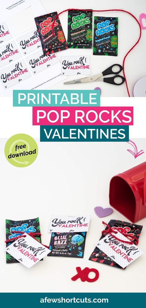 Pop Rocks Valentine, Student Incentives, Creative Treats, Valentines Day Cards Diy, Valentines Day Cards Handmade, Valentine Treat, Happy Birthday Cards Printable, Valentine's Ideas, Classroom Treats