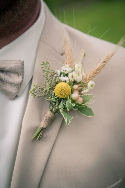 Billy Ball Boutonniere, Alternative Cowboy, Chris Griffin, Country Wedding Rustic, Vintage Barn Wedding, Rustic Boutonniere, Billy Balls, Rustic Vintage Wedding, Lace Wedding Gown