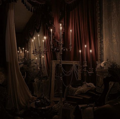 Dorian Grey, Feminine Room, Victorian Vampire, Vampire Aesthetic, Vampire Goth, Gothic Vampire, Victorian Goth, Candle Aesthetic, Dark Feminine Aesthetic