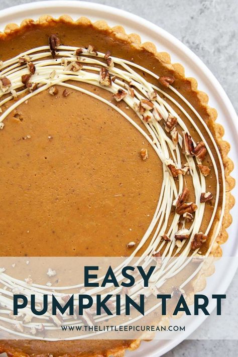 Pumpkin Tarts Easy, Pumpkin Pie Tart, Pumpkin Pie Tarts Easy, Pumpkin Pie Tartlets, Fall Tart Recipes, Pumpkin Tarte, Pumpkin Pecan Tart, Pumpkin Tart With Gingersnap Crust, Pumpkin Tarts Recipe