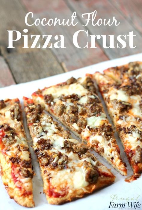 Coconut Flour Pizza Crust, Muffins Paleo, Coconut Flour Recipes, Keto Pizza, Low Carb Pizza, Delicious Pizza, Low Carb Bread, Flour Recipes, Spaghetti Squash